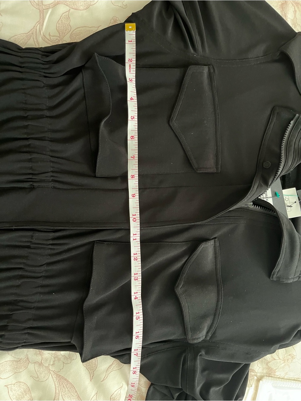 Norma Kamali turtle cargo jumpsuit Black Utility Zip-Front Jacket size M - Picture 10 of 14